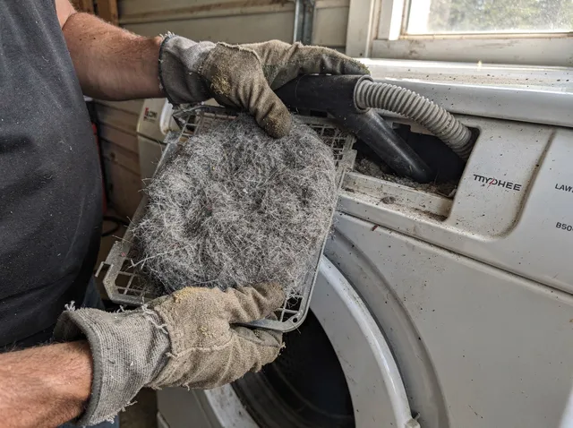 Cleaning Dryer Lint Trap in Brea, CA