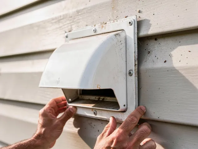 Yorba Linda Dryer Vent Cleaning technician delivering thorough residential dryer vent cleaning service in Yorba Linda